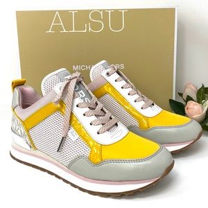 🌸SALE🌸 Michael Kors Maddy Trainer Mesh Vanilla AUTHENTIC Women Size 49R0MAFS2D